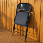 Premium Black Padded Folding Chair – Heavy Duty Comfort & Compact Design