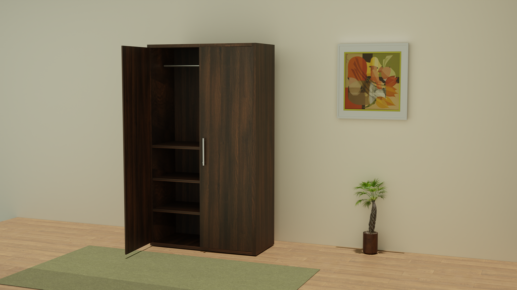 Zeno W1200 Wooden Almirah/ Wardrobe